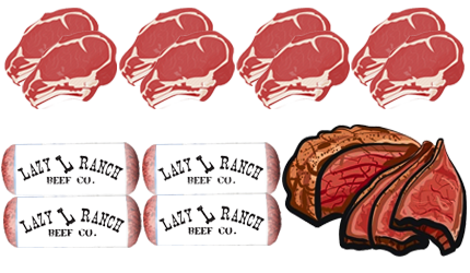 Lazy L Ranch 20lb Beef Package