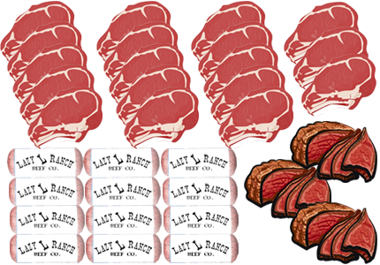 Lazy L Ranch 50lb Beef Package